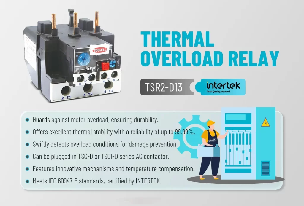 Relé de sobrecarga térmica TSR2-D